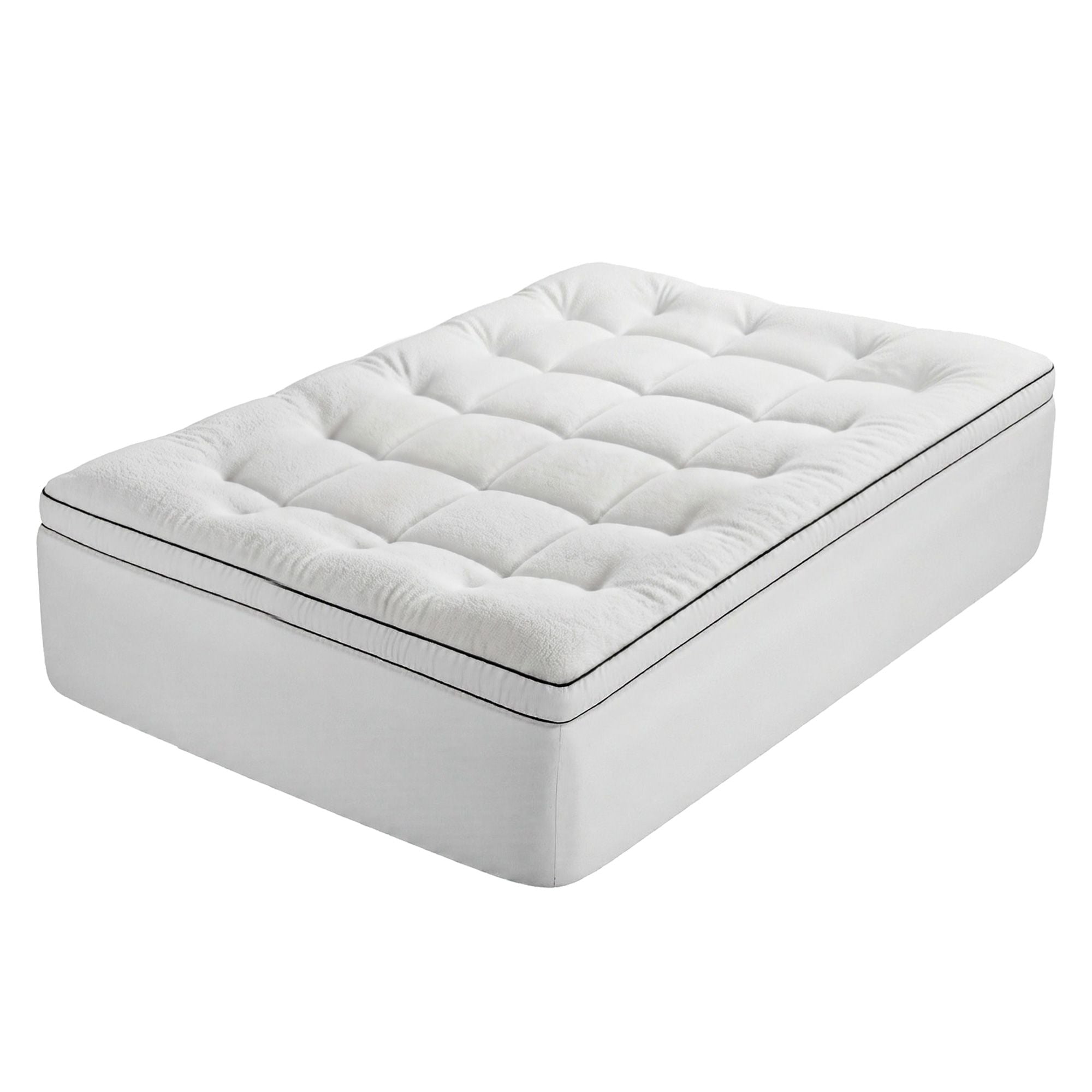 Giselle Bedding Double Mattress Topper 5cm Coral Fleece