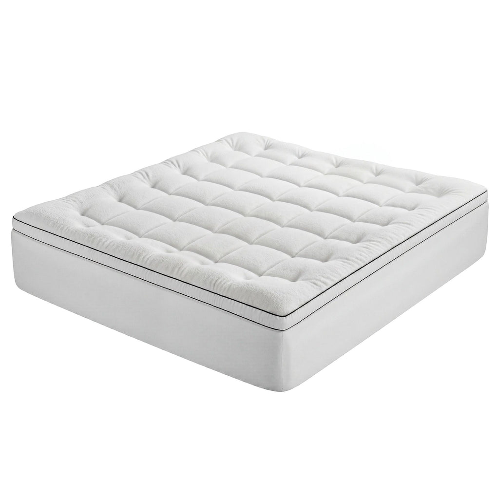 Giselle Bedding King Mattress Topper 5cm Coral Fleece