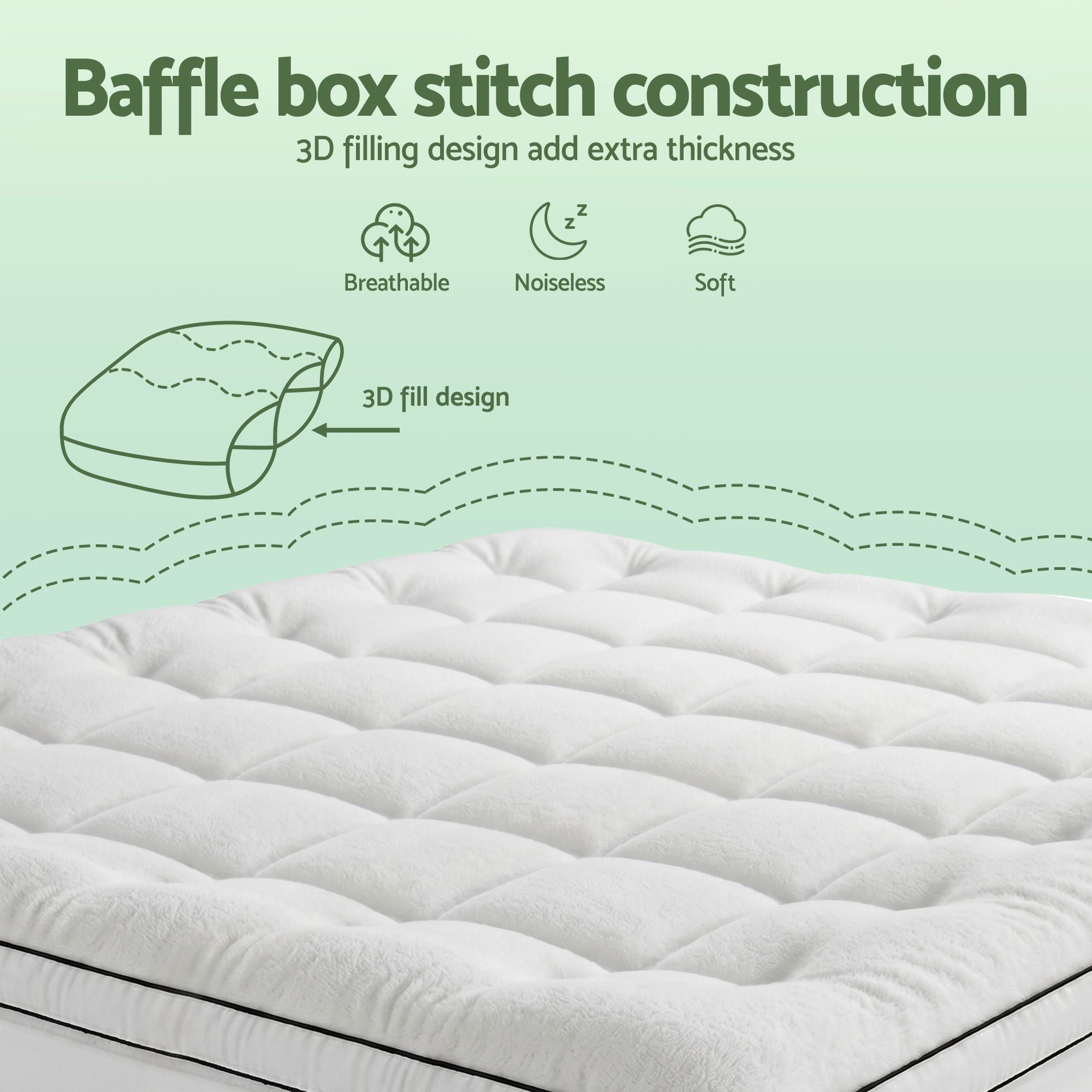 Giselle Bedding King Mattress Topper 5cm Coral Fleece