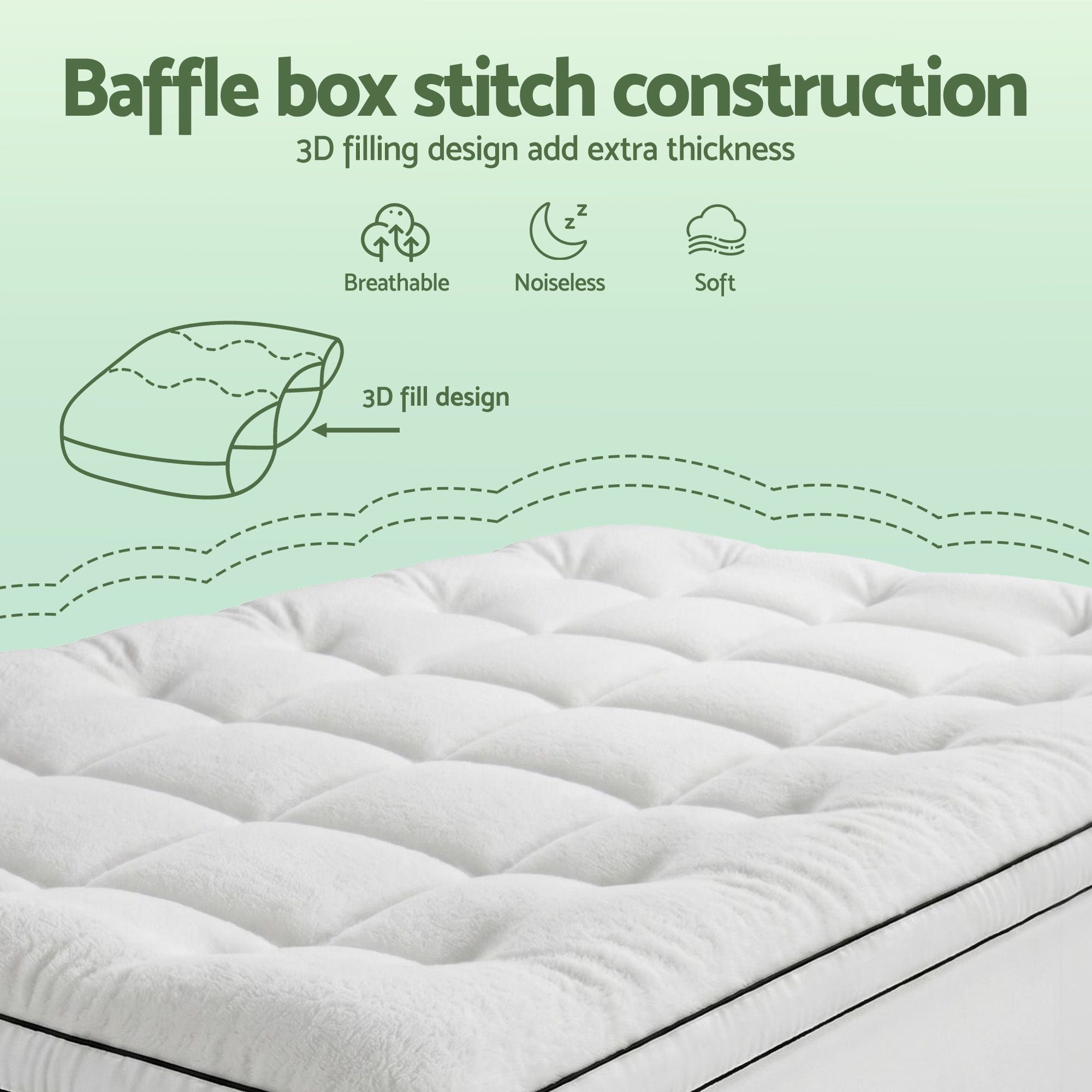 Giselle Bedding King Single Mattress Topper 5cm Coral Fleece