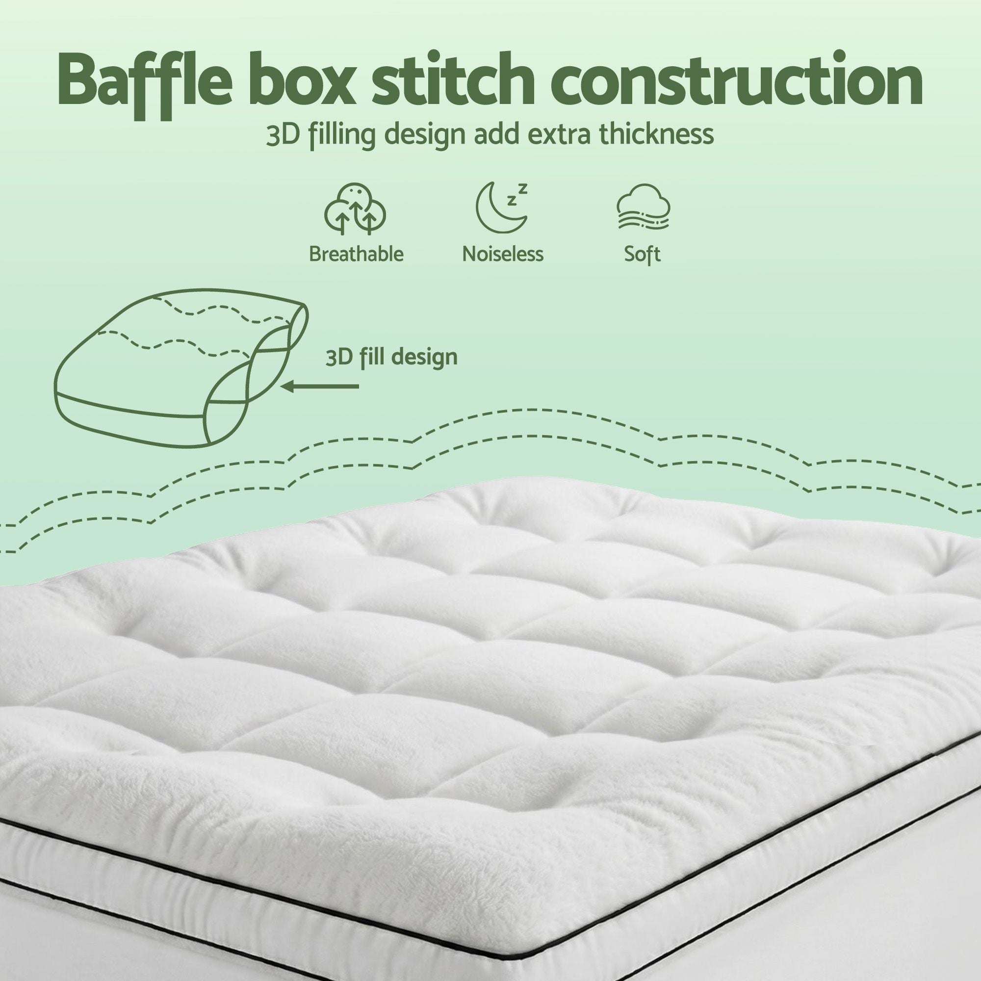Giselle Bedding Single Mattress Topper 5cm Coral Fleece