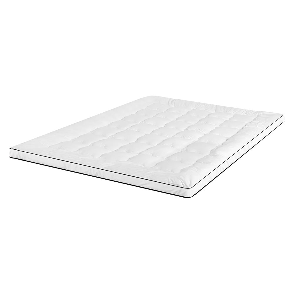 Giselle Bedding Pillowtop Mattress Topper 5cm Thick Mattress Pad for Back Pain Relief & Old Beds Machine Washable 500GSM Breathable Protector King