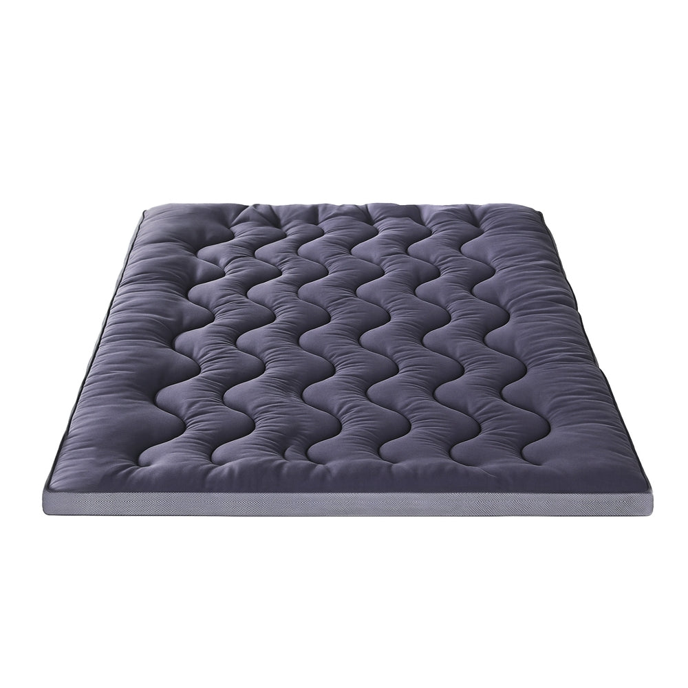Giselle Bedding 5cm Pillowtop Topper Bamboo Polyester Blend Fibre Pad for Back Pain Relief Washable Overfilled Bed Protector 500GSM Double