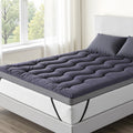 Giselle Bedding 5cm Pillowtop Topper Bamboo Polyester Blend Fibre Pad for Back Pain Relief Washable Overfilled Bed Protector 500GSM Double