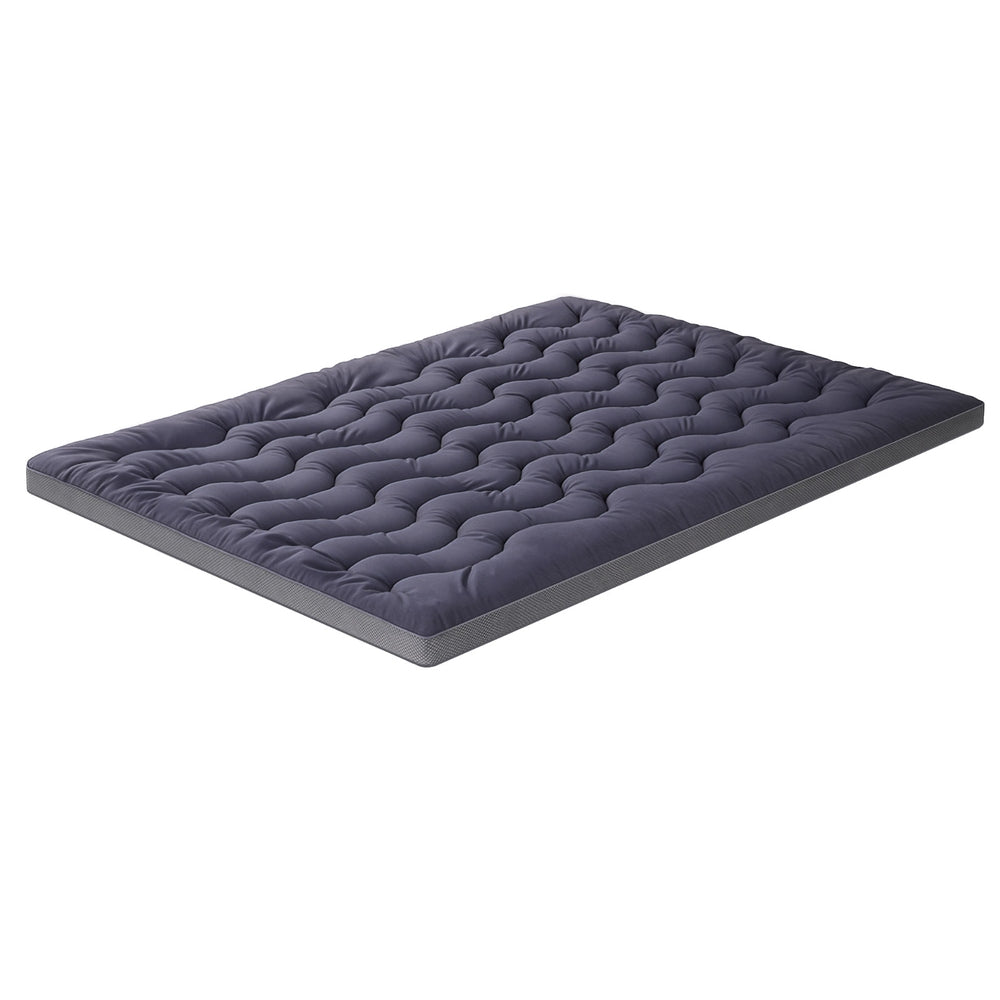 Giselle Bedding 5cm Pillowtop Topper Bamboo Polyester Blend Fibre Pad for Back Pain Relief Washable Overfilled Bed Protector 500GSM King