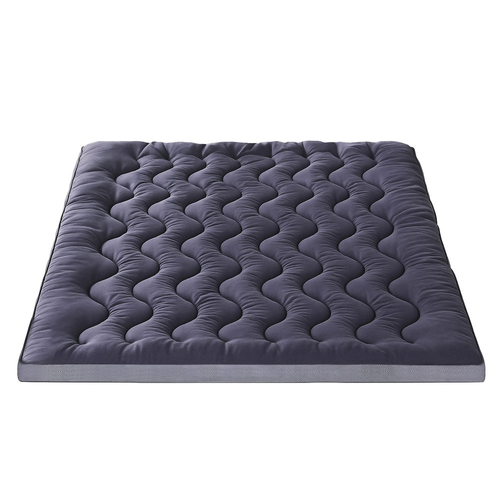 Giselle Bedding 5cm Pillowtop Topper Bamboo Polyester Blend Fibre Pad for Back Pain Relief Washable Overfilled Bed Protector 500GSM King