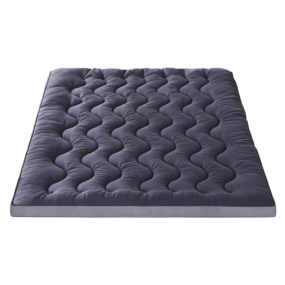 Giselle Bedding 5cm Pillowtop Topper Bamboo Polyester Blend Fibre Pad for Back Pain Relief Washable Overfilled Bed Protector 500GSM Queen
