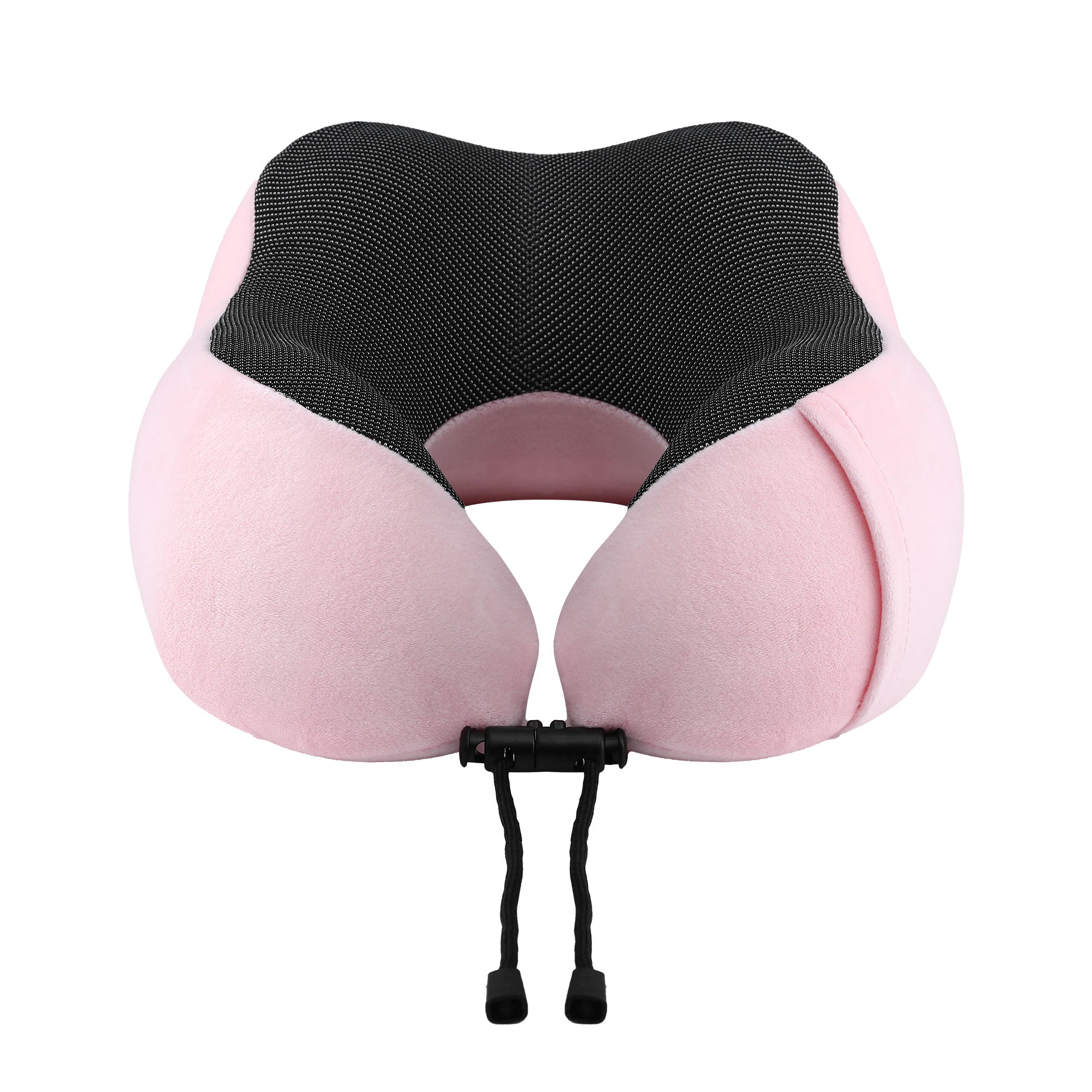Wanderlite Travel Pillow for Airplanes Memory Foam Neck Pillows for Traveling, Soft & Washable Cover with Storage Bag, Portable Plane Accessories for Airplanes Offices Cars, Pink