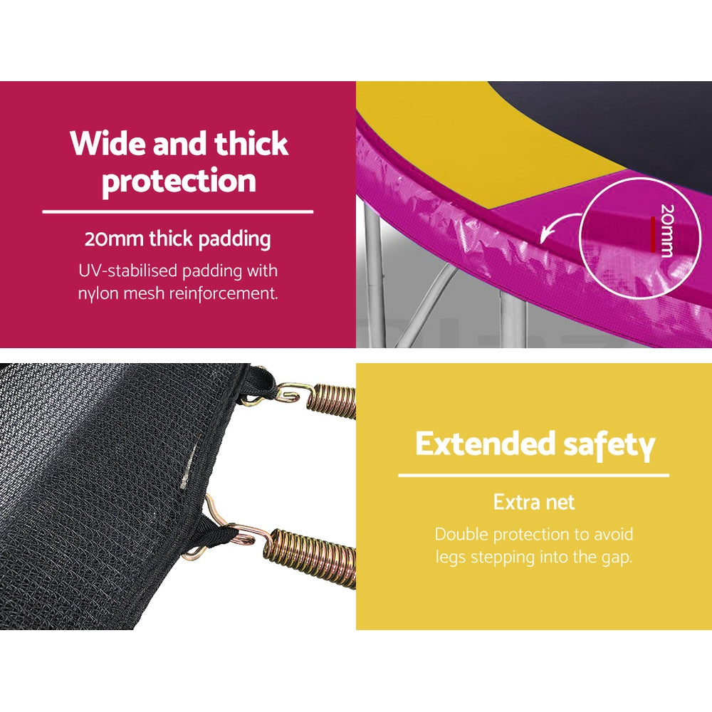 16FT Trampoline for Kids w/ Ladder Enclosure Safety Net Rebounder Colors