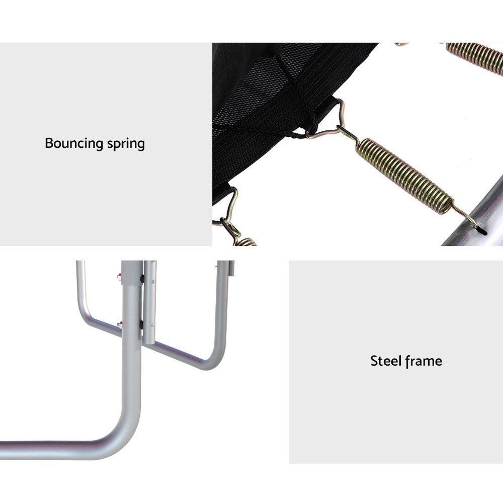 6FT Trampoline for Kids w/ Ladder Trampoline Enclosure Safety Net Rebounder Orange