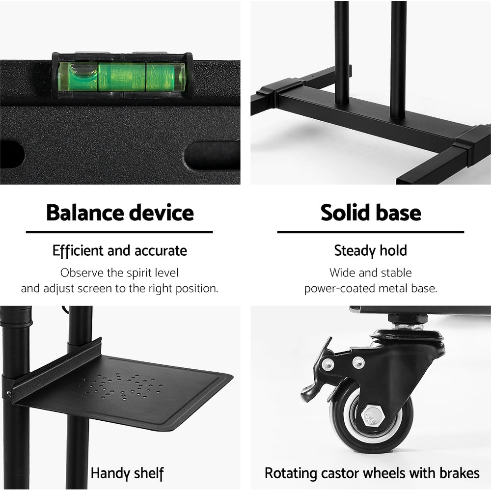 Mobile TV Stand for 23inch-65inch TVs Mount Bracket Portable Solid Trolley Cart