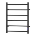 Devanti Heated Towel Rail 6 Round Bars  with Timer Electric Heater Warmer Rack