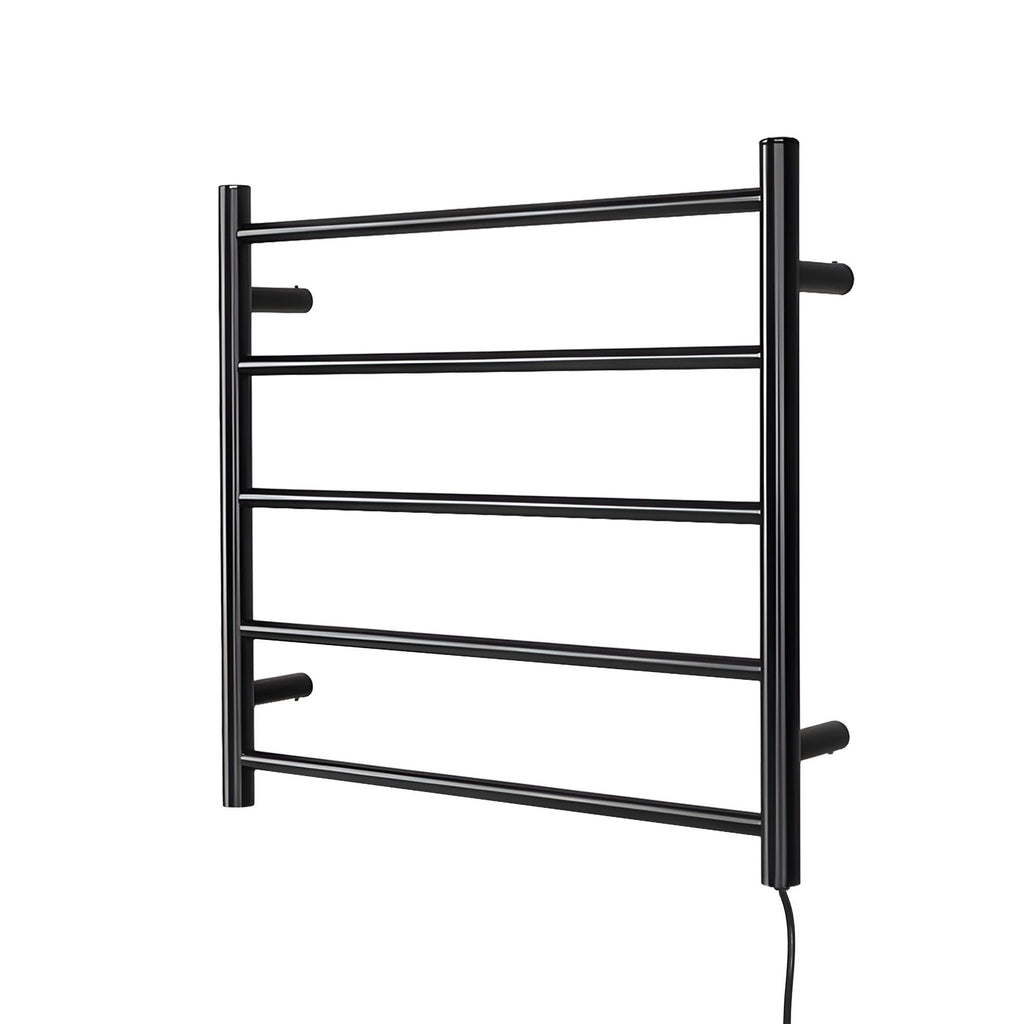 Devanti Electric Heated Towel Rail Rack 5 Bars Wall Mounted Clothes Dry Warmer