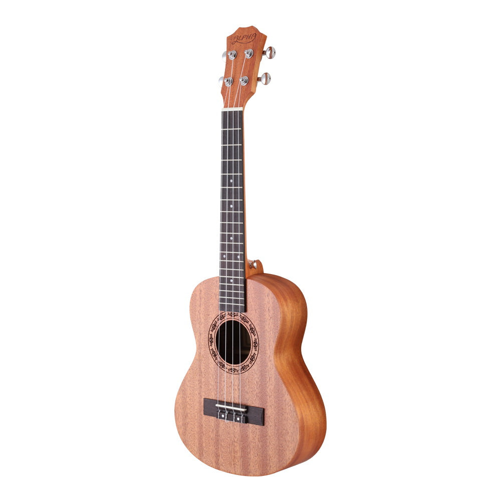 Alpha 23 Ukulele Natural Mahogany Concert Beginner Gift w/ Carry Bag