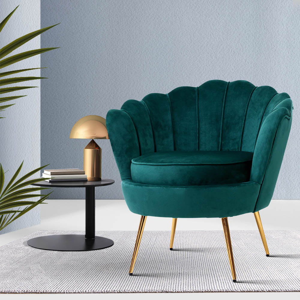 Armchair Velvet Green Callista