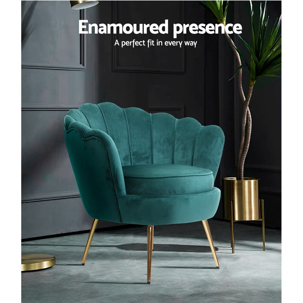 Armchair Velvet Green Callista
