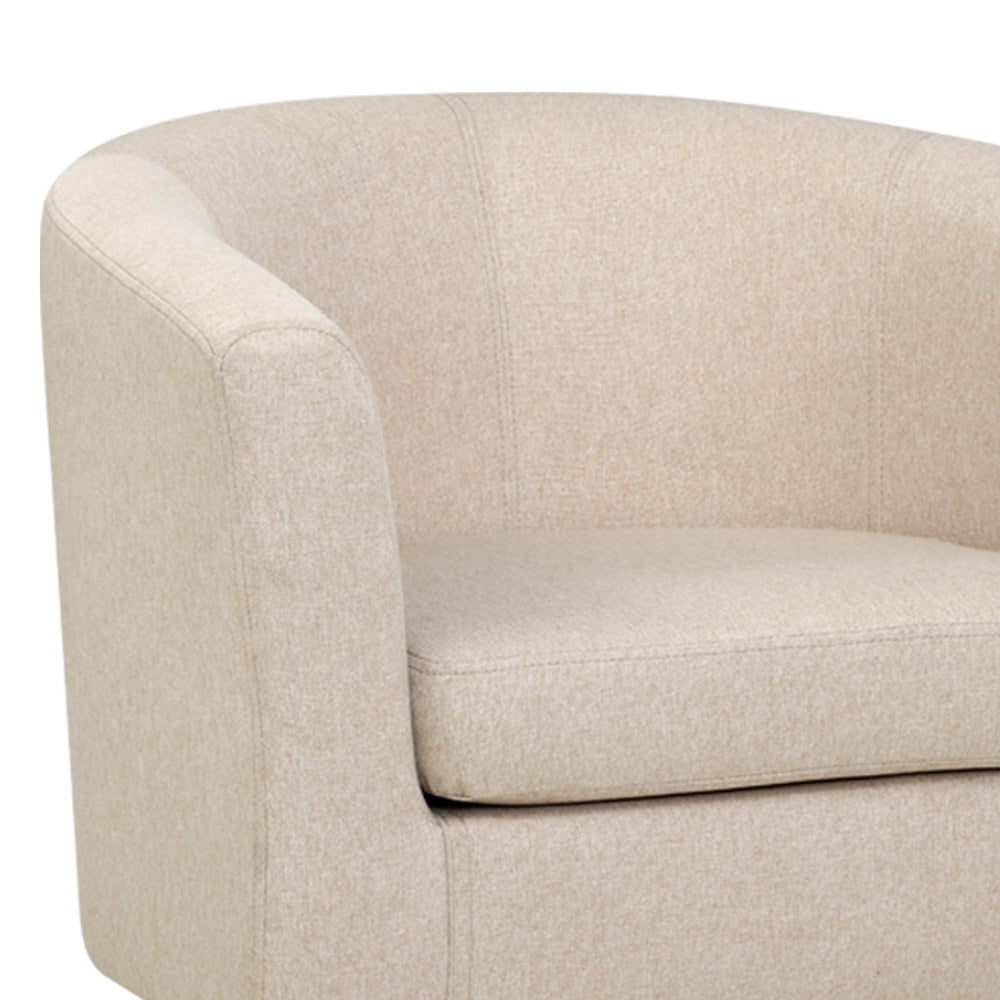 Armchair Lounge Chair Tub Accent Armchairs Fabric Sofa Chairs Beige