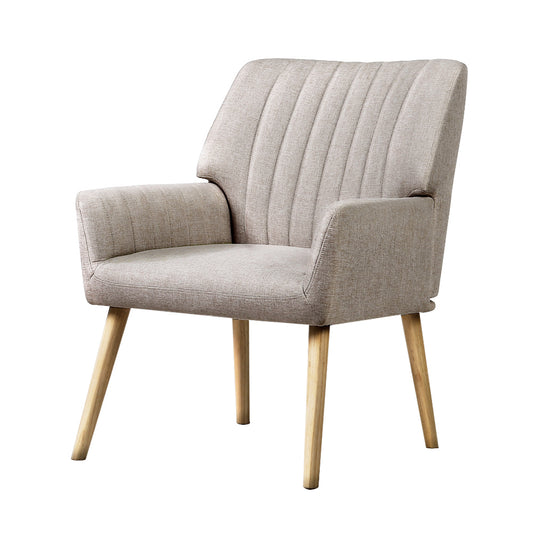 Armchair Fabric Beige Sebastini