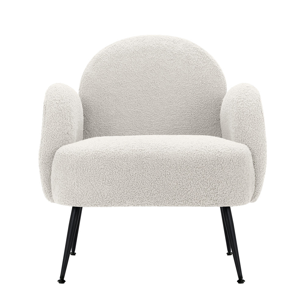 Armchair Boucle White Hanes