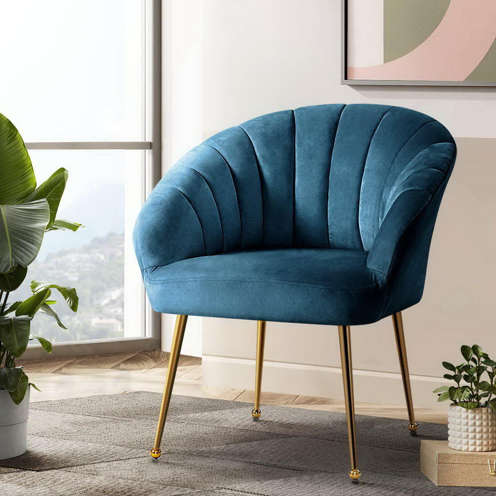 Armchair Velvet Blue Eloise