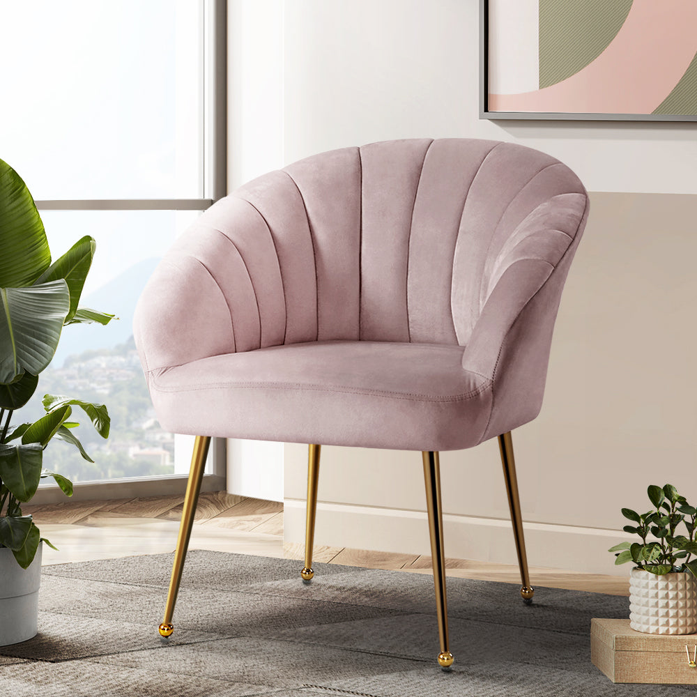 Armchair Velvet Pink Eloise