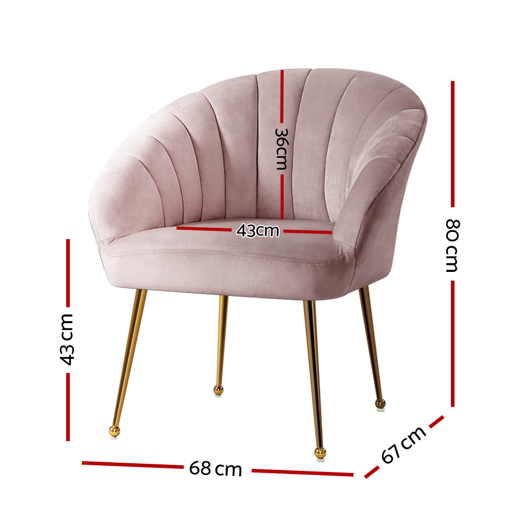 Armchair Velvet Pink Eloise
