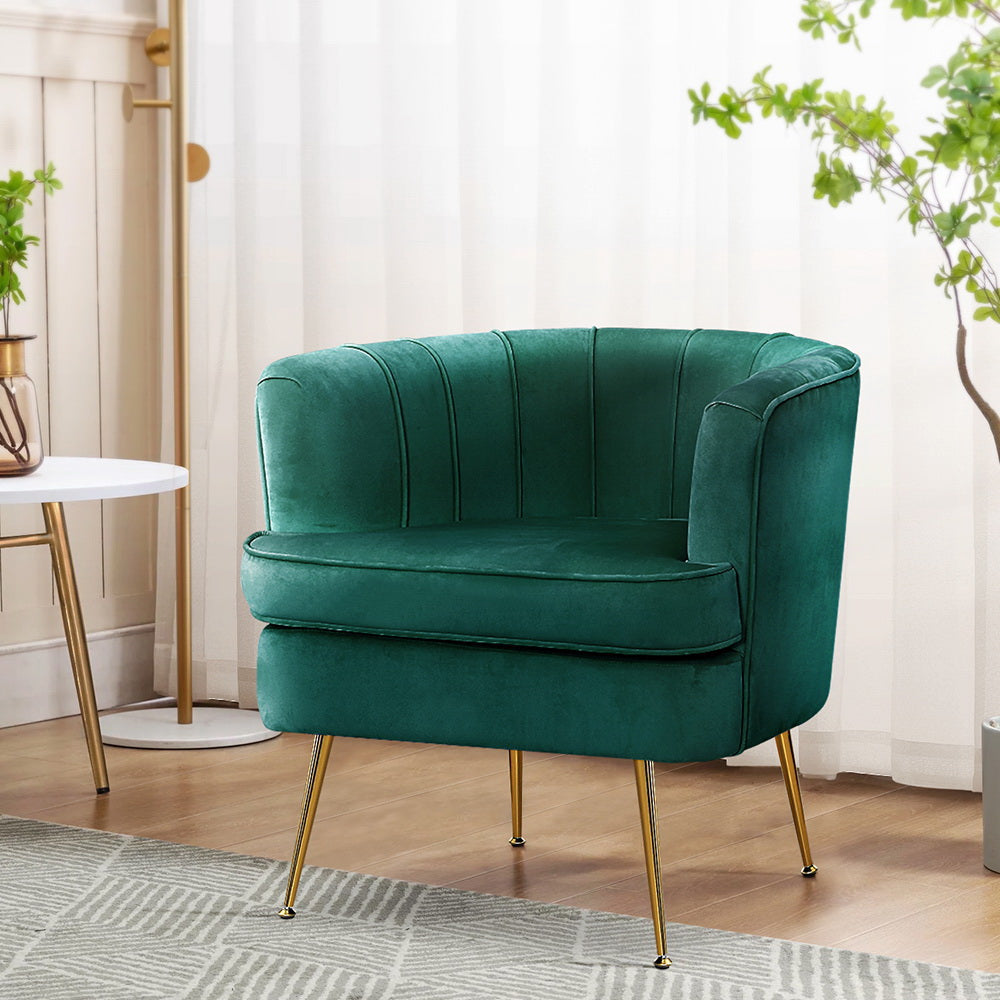 Armchair Velvet Green Norvia