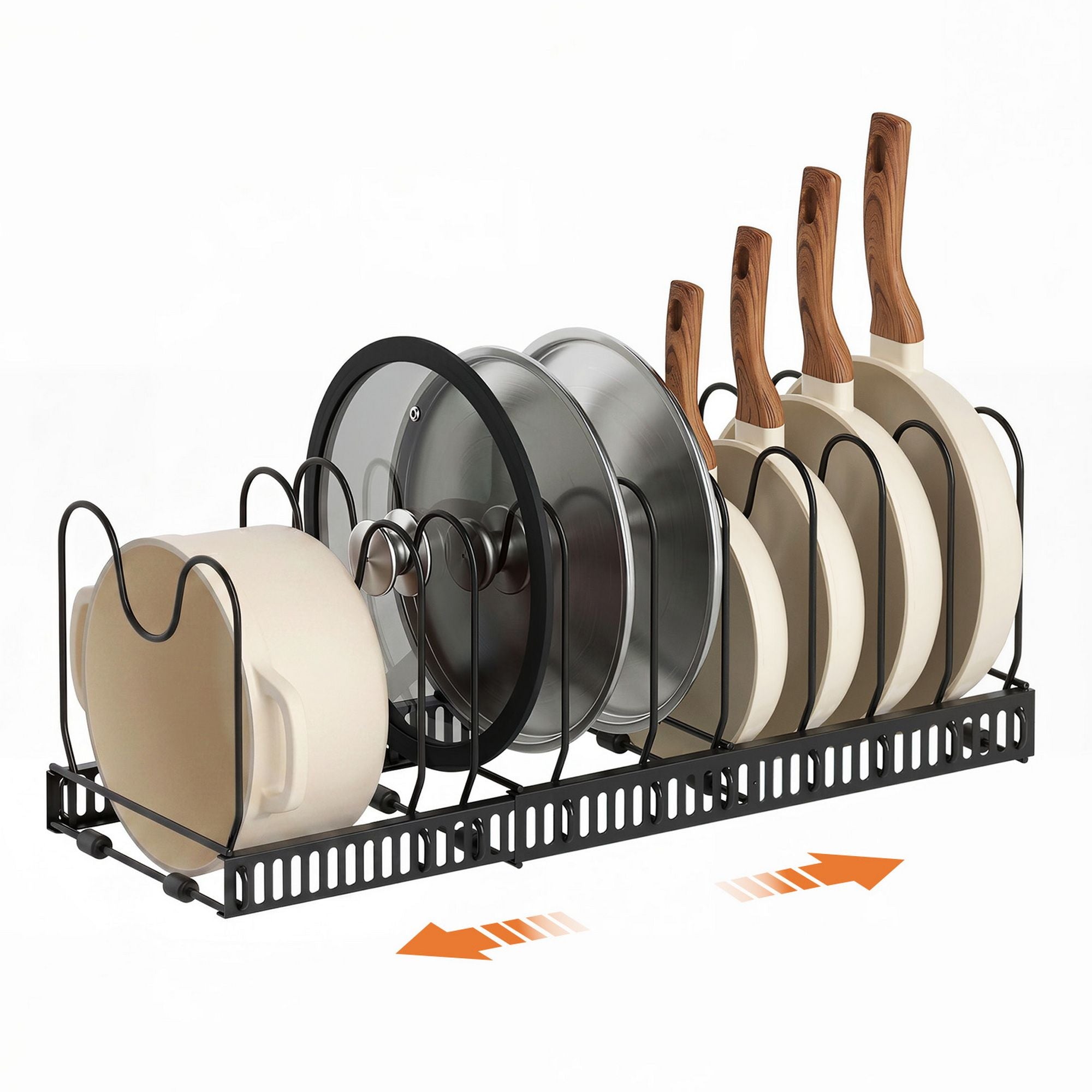 Artiss Expandable Pots and Pans Organizer Rack Cookware Holder Kitchen Cabinet Rack