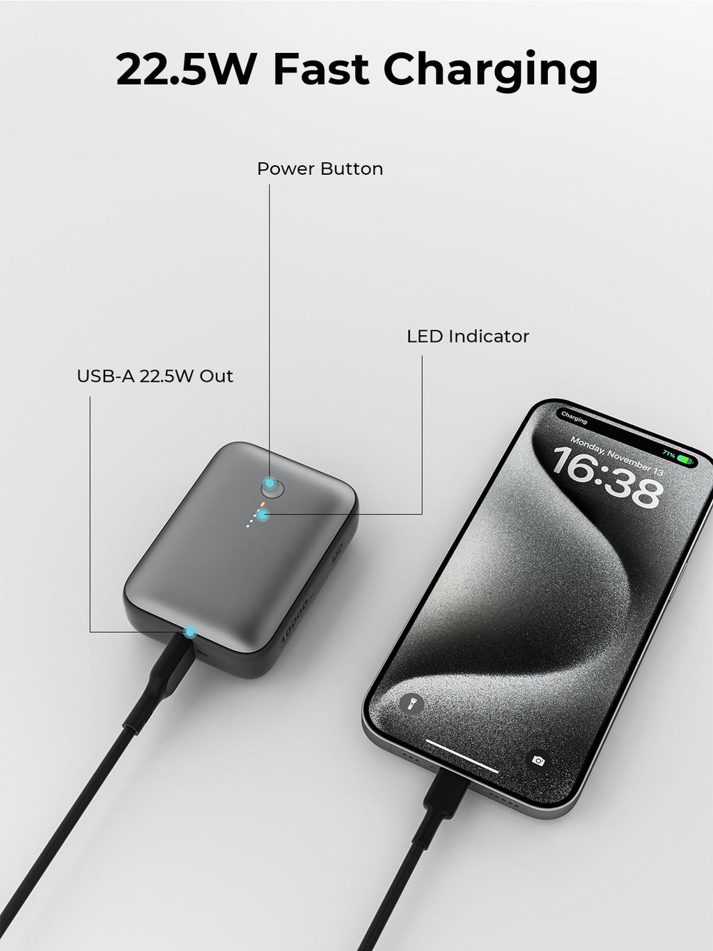 Spark Mini 10000 Compact Fast Charging Power Bank (PB-Y55)