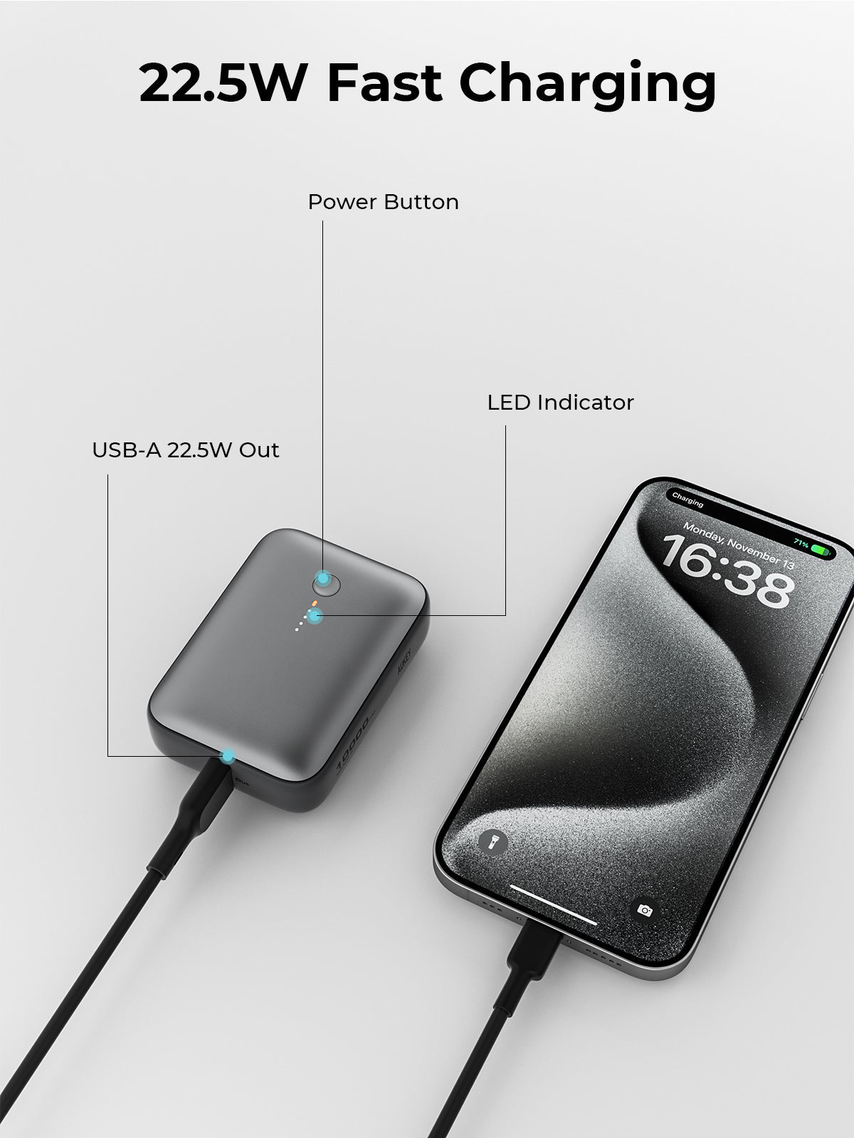 Spark Mini 10000 Compact Fast Charging Power Bank (PB-Y55)
