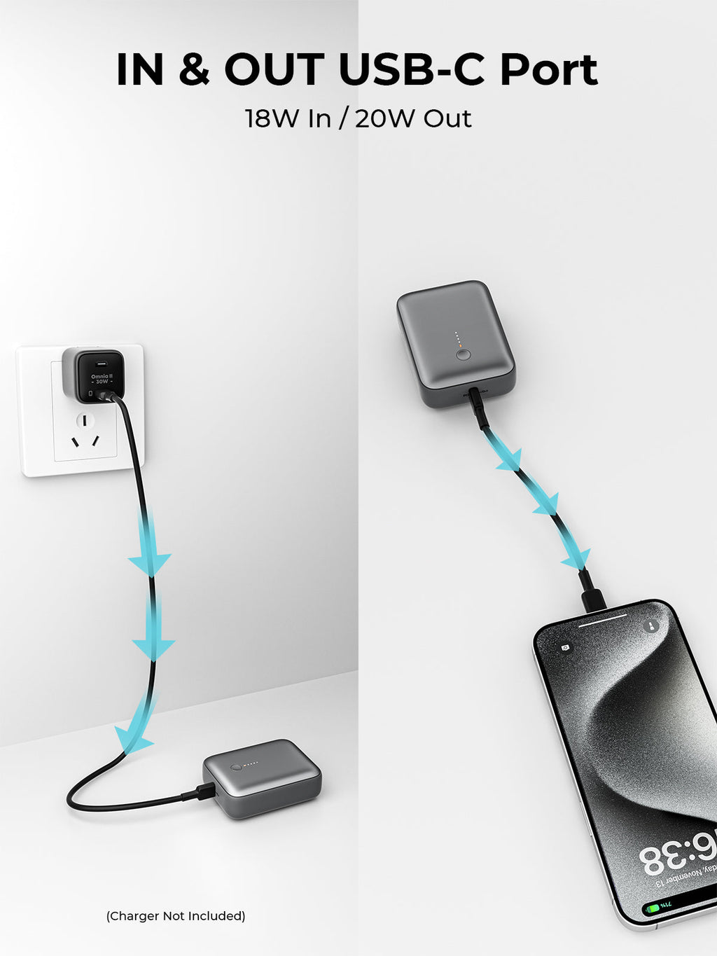 Spark Mini 10000 Compact Fast Charging Power Bank (PB-Y55)