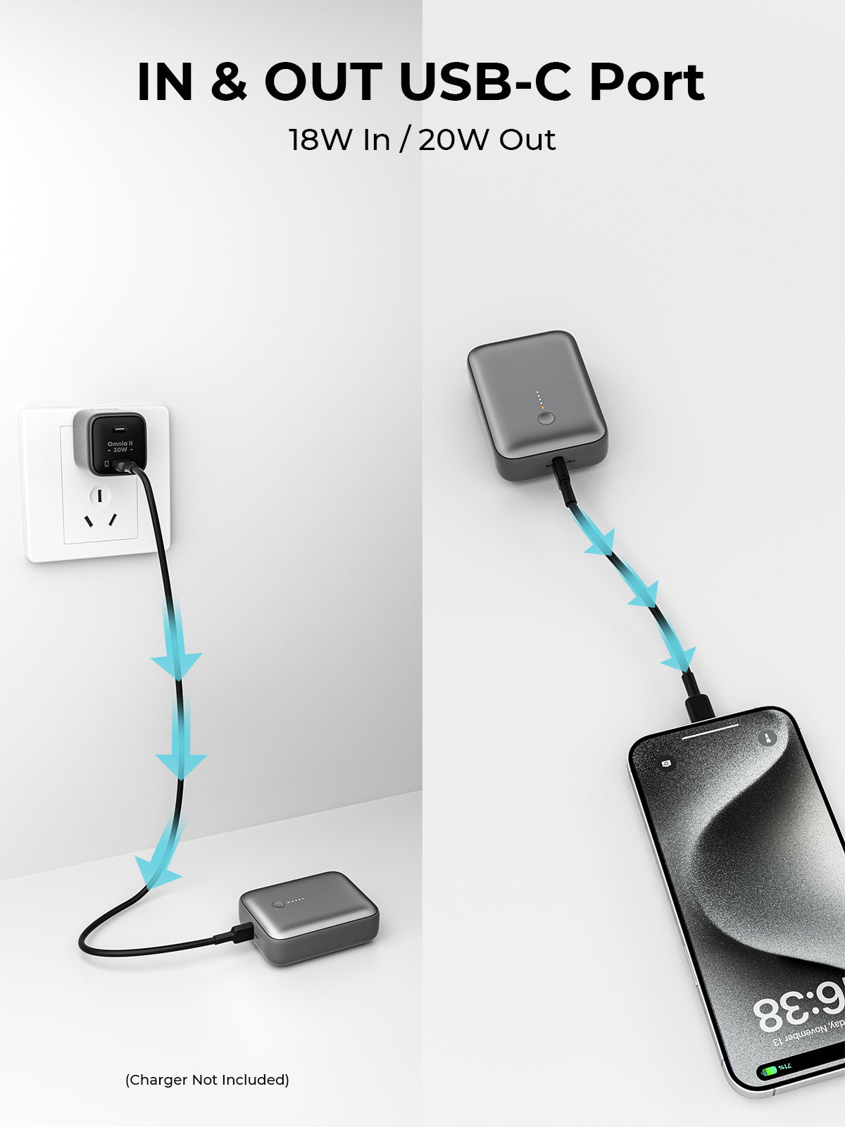 Spark Mini 10000 Compact Fast Charging Power Bank (PB-Y55)