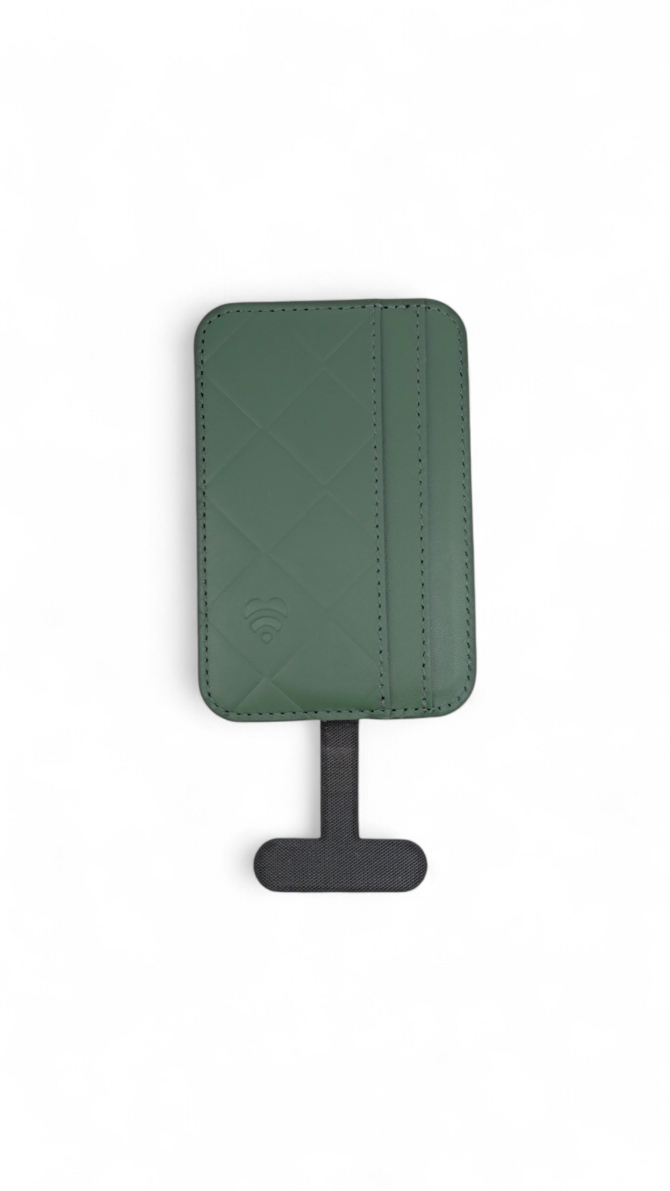 Genuine Leather Weave Wallet with Magsafe - Green