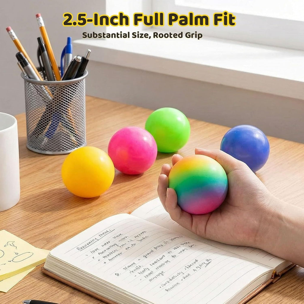 5 PCS Color Changing TPR Stress Balls for Office & Classroom – Soft Sensory Squeeze Toys to Relieve Anxiety (Multicolor)