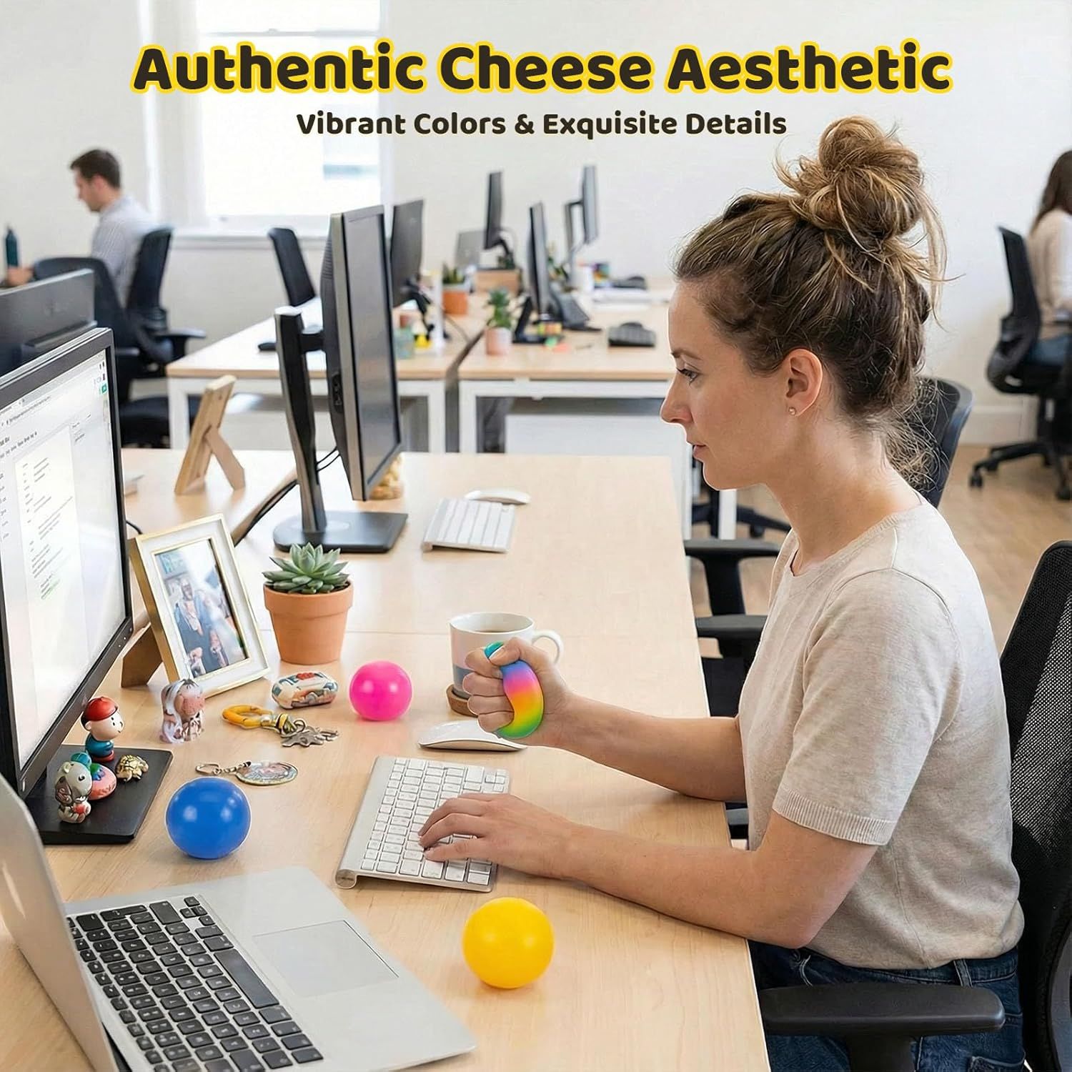 5 PCS Color Changing TPR Stress Balls for Office & Classroom – Soft Sensory Squeeze Toys to Relieve Anxiety (Multicolor)