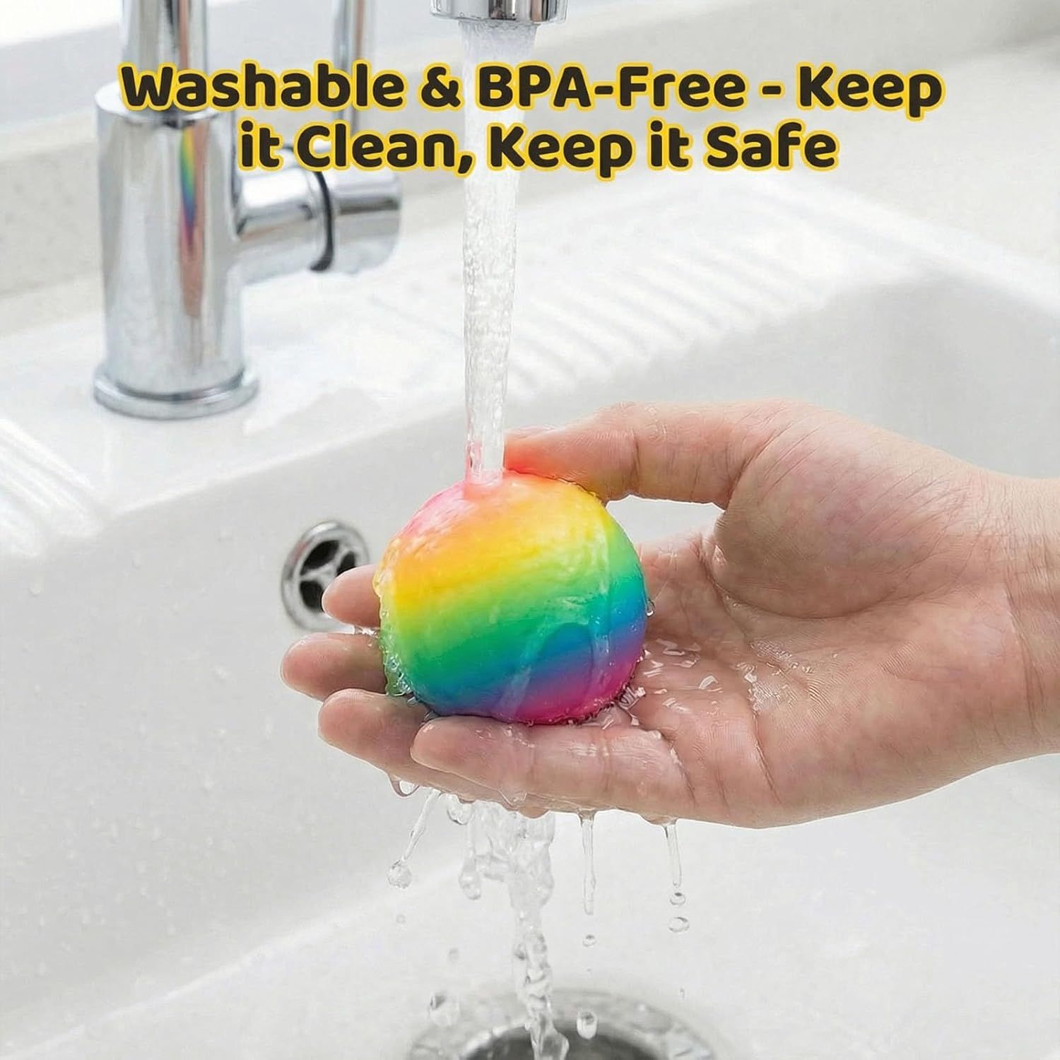 5 PCS Color Changing TPR Stress Balls for Office & Classroom – Soft Sensory Squeeze Toys to Relieve Anxiety (Multicolor)