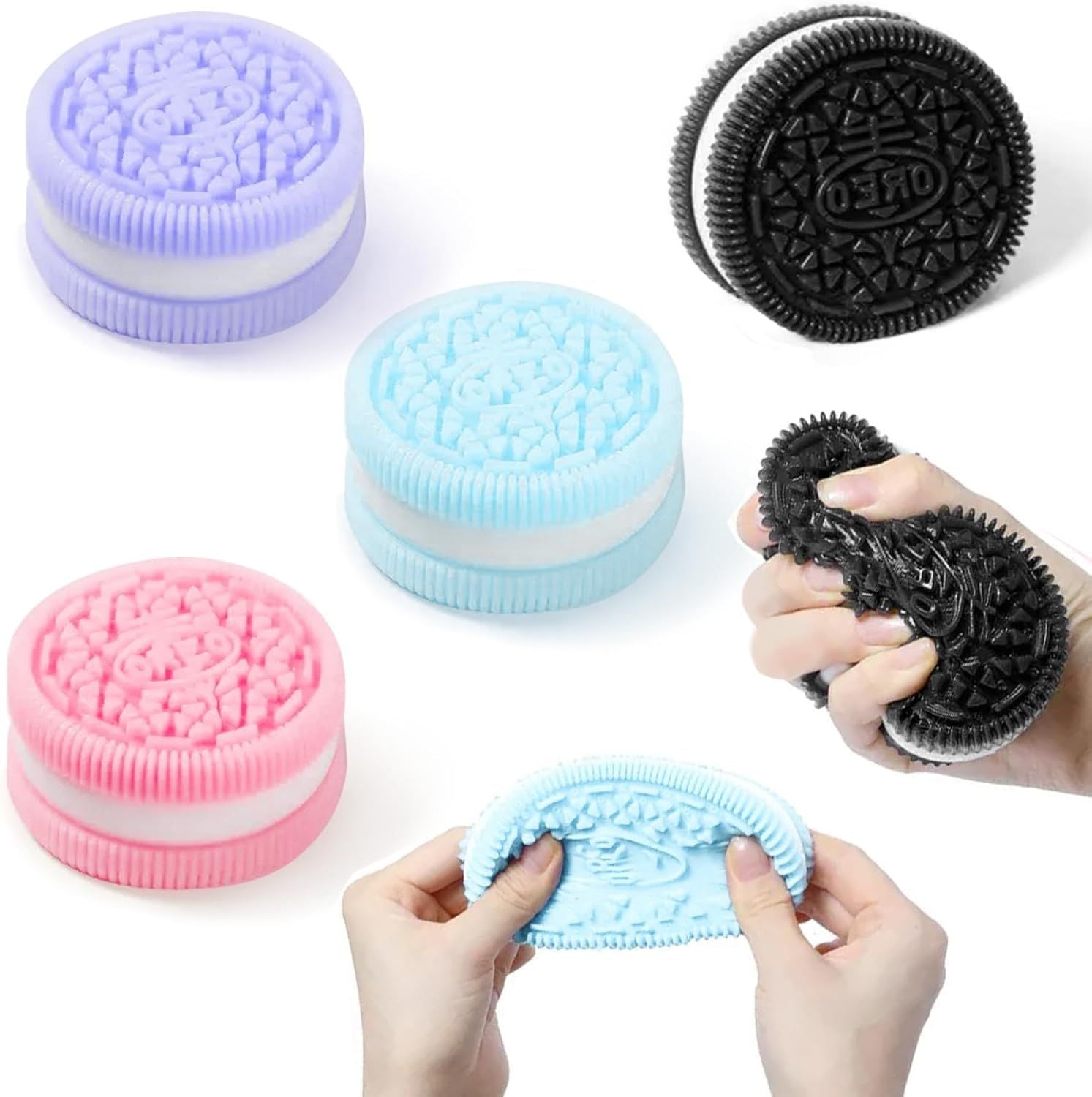 4-Pack Cookie Squishy Set, Soft Squeeze Items