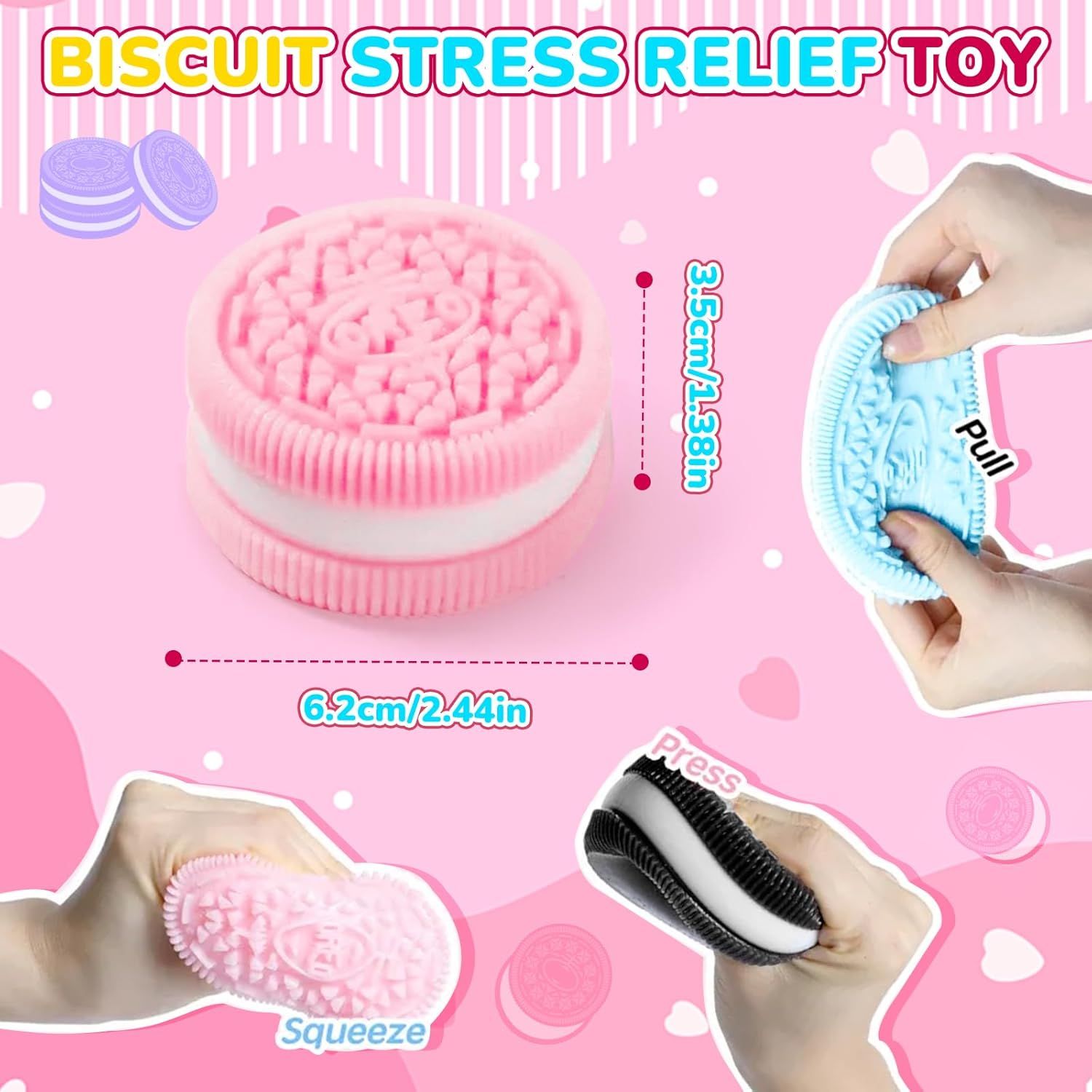4-Pack Cookie Squishy Set, Soft Squeeze Items