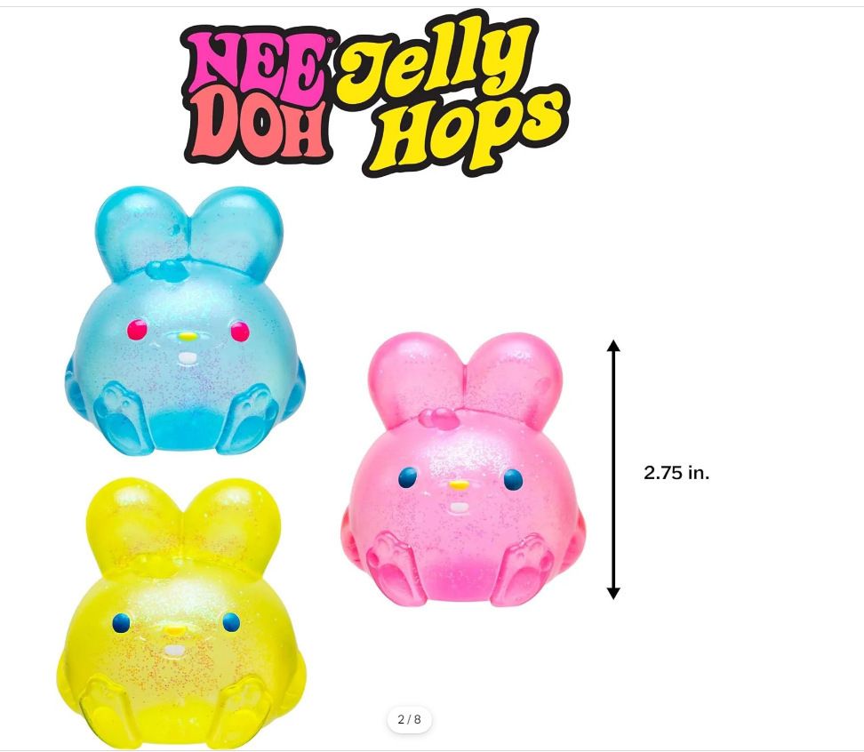 Glitter Bunny Squeeze Item, Pink