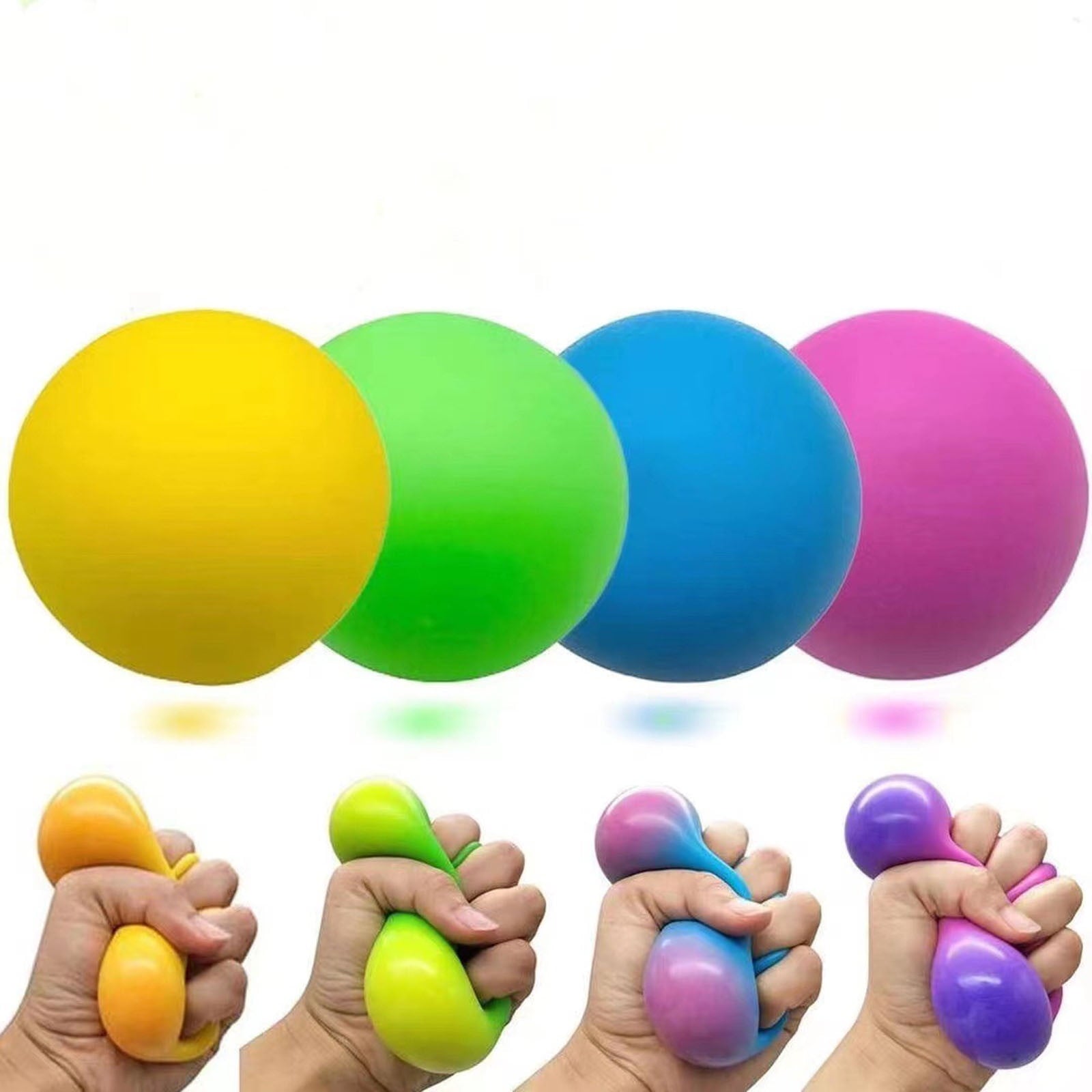 2.36" Stress Ball Toys, Color Changing Squeezed Fidget Toys, Soft Sensory Stress Relief Squeezing Toys, Educational Toys for Prize Office Home Indoor Outdoor 1PCS