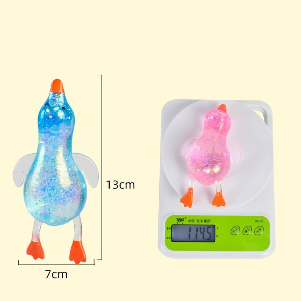 Darzheoy Squeeze Glitter Ducks Fidget Toys Pack Stress Relief Sensory Toys for Kids Adults Anxiety Relief Squeeze Toys (Random, 1pc) N