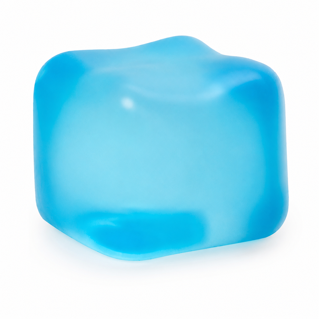 Blue Stress Cube Fidget Squishy Slow Rising Sensory Stress Ball, Calming Squeeze Toy for Stress Relief and Focus