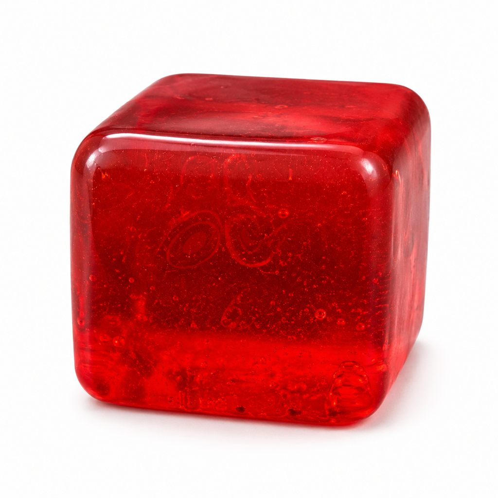 Red Stress Cube Fidget Squishy Slow Rising Squeeze Toy, Fun Sensory Stress Ball for Kids Adults Teens