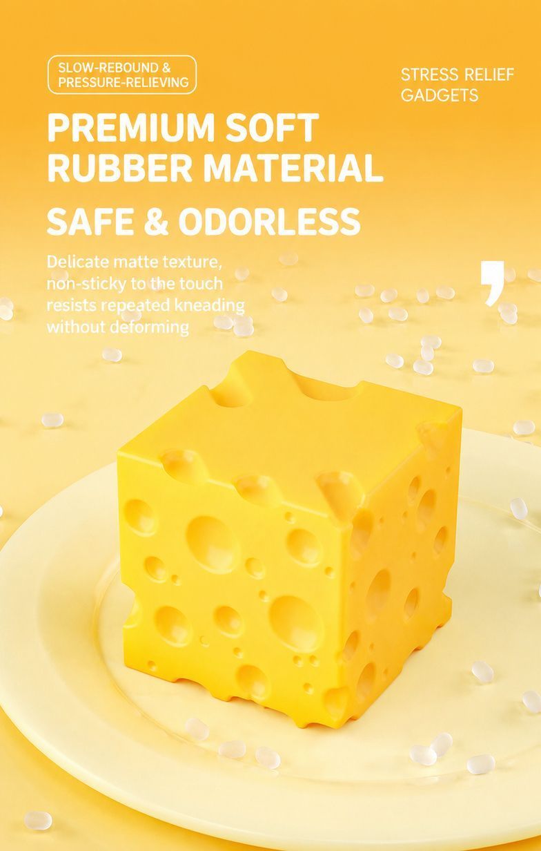 Cheese Squeeze Toy 5×5×5cm