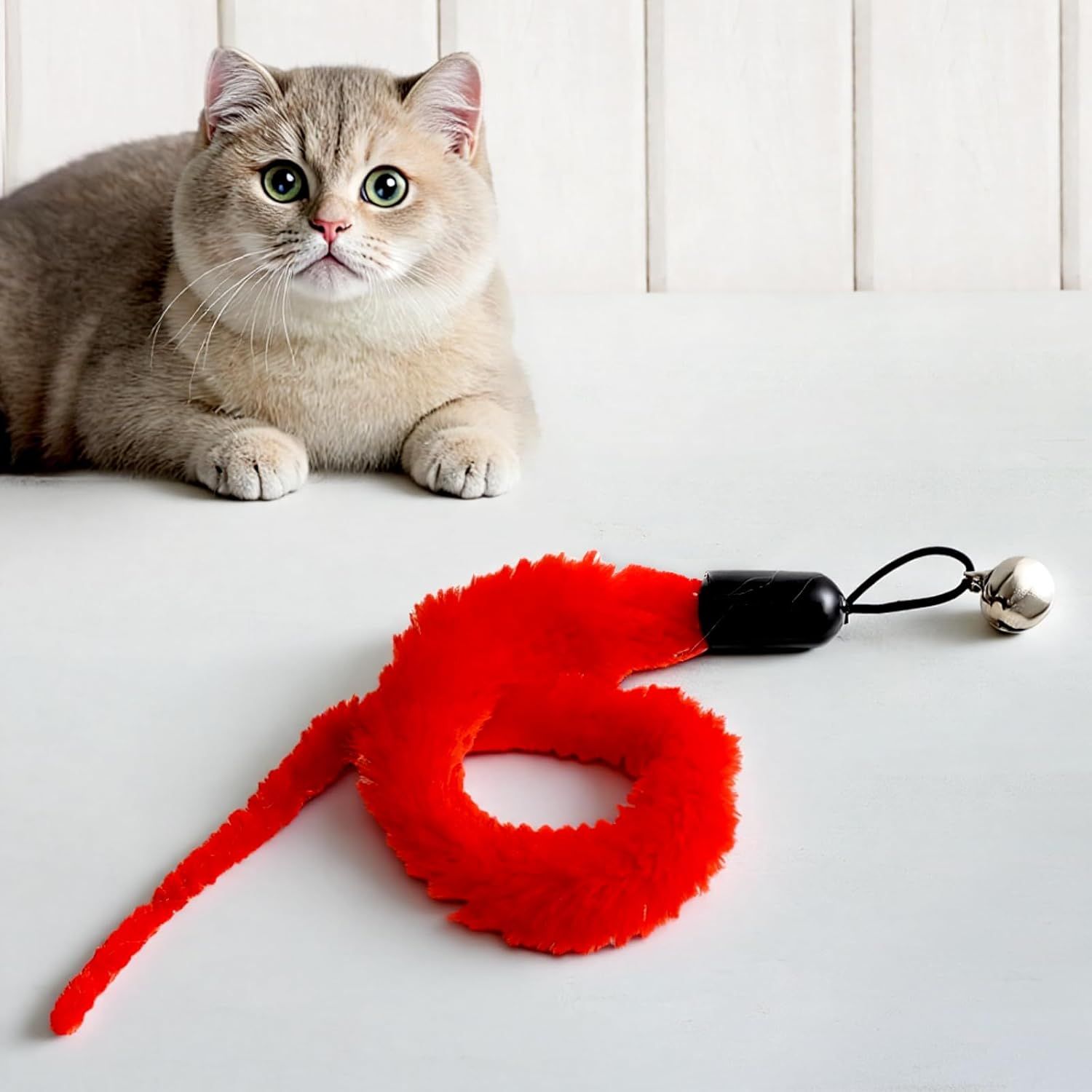 10 Packs Cat Worm Toys, Colorful Worm Cat Toy, Interactive Cats Wand Attachment Toys for Teaser Play and Chase Exercise with Kitten