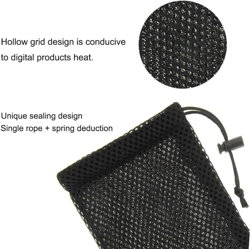 5-Pack Nylon Mesh Drawstring Storage Pouch Bag - 3.5 x 7.3 Inch