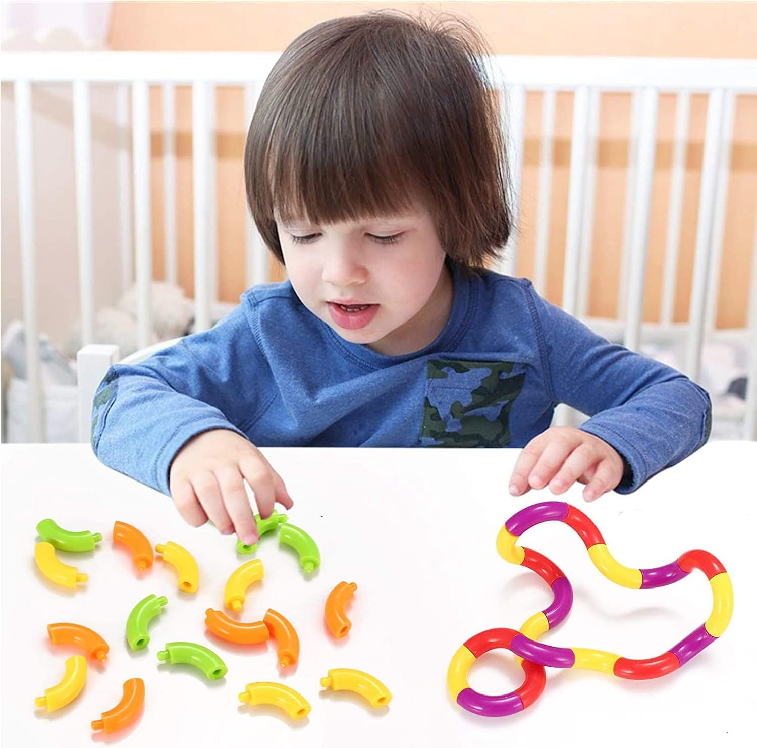 6 Pcs Tangles Fidget Toys Tangles Fidget Tangles Relax Therapy Stress Relief Feeling Winding Toy (A)
