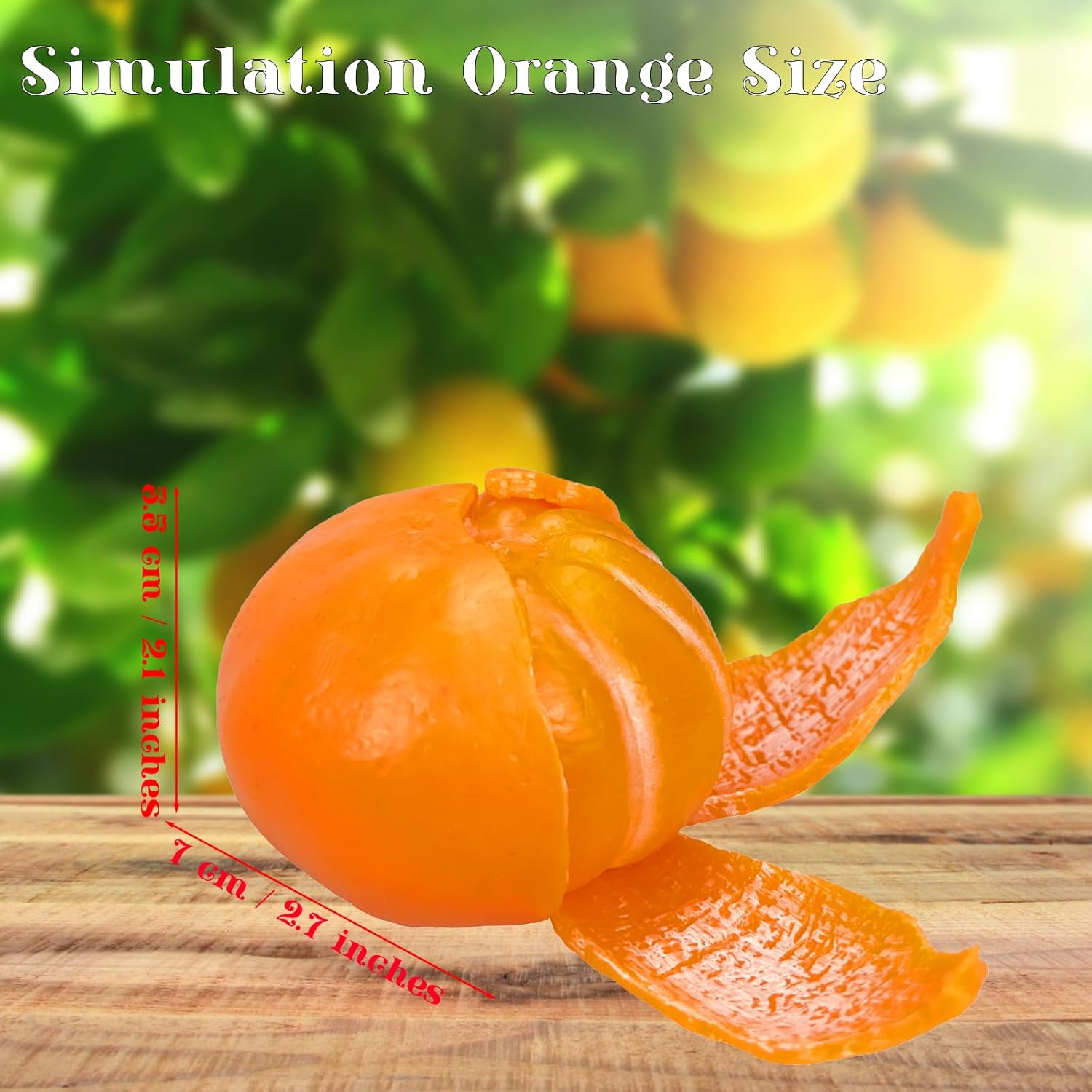 Tangerine Squishies Stress Relief Soft Scented Simulation Orange Fruit Squeeze Toys Cute Birthday Gift Novelty Toy for Kid Adult (Orange)