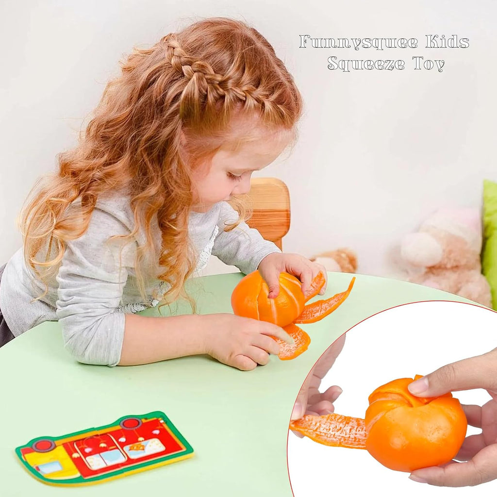 Tangerine Squishies Stress Relief Soft Scented Simulation Orange Fruit Squeeze Toys Cute Birthday Gift Novelty Toy for Kid Adult (Orange)