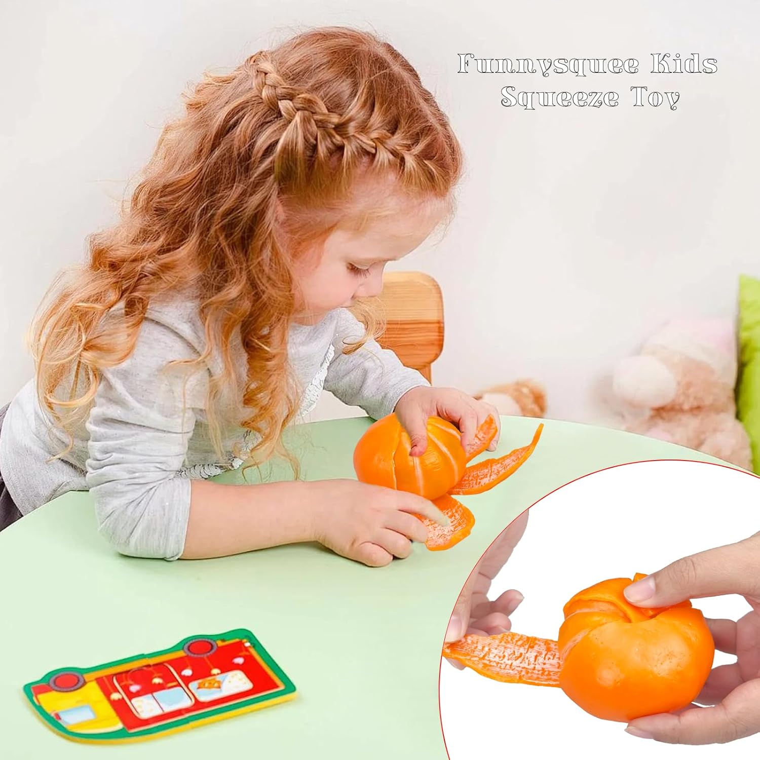 Tangerine Squishies Stress Relief Soft Scented Simulation Orange Fruit Squeeze Toys Cute Birthday Gift Novelty Toy for Kid Adult (Orange)